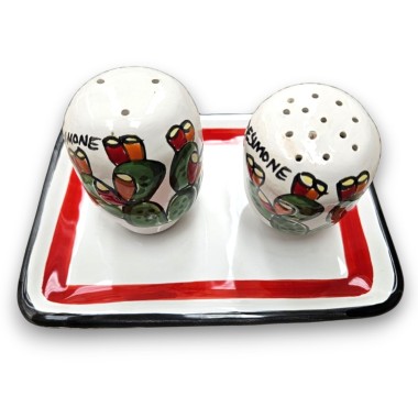 Salt and Pepper Shakers Prickly Pears ceramic handmade pottery de simone Salt and Pepper Shakers Prickly Pears ceramic handmade pottery de simone